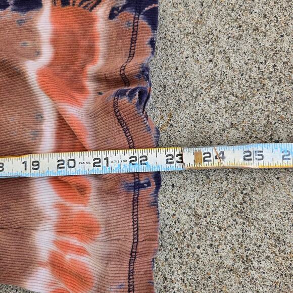 Vtg 90s Y2k TRYST Abstract Watercolor Dye All Over Print Whimsy Ribbed Top S - Picture 5 of 5